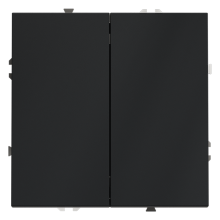 Выключатель с самовозвратом встраиваемый VOLTUM S70 двухклавишный 10А, (графит), VLS020607