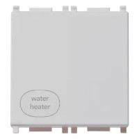 Vimar Выключатель 2P 20AX 2 модуля с символом "WATER/HEATER", серебро, 14016.2.WH.SL