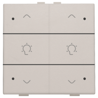 Niko Home Control Серый Кнопка  управления двухканального диммера, LED подсветка, 102-52046