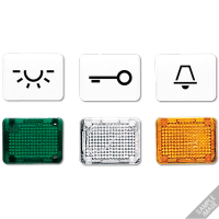 Окошко с символом для "KO-клавиш"; символ "звонок" , слоновая кость, 33K