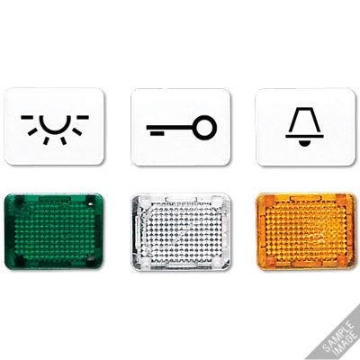 Окошко с символом для "KO-клавиш"; символ "звонок" , слоновая кость, 33K