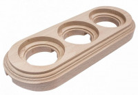 Bironi Рамка 3 постовая для открытой проводки (Натурэль на бревно 200мм), BFC20-630-10