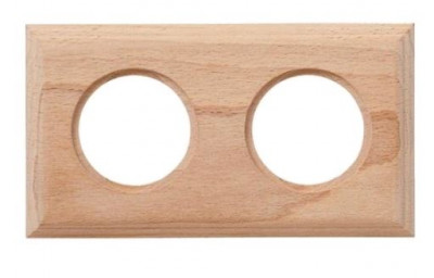 Bironi Рамка 2 постовая для скрытого монтажа (Натурэль на бревно 220мм), BF4C22-620-10
