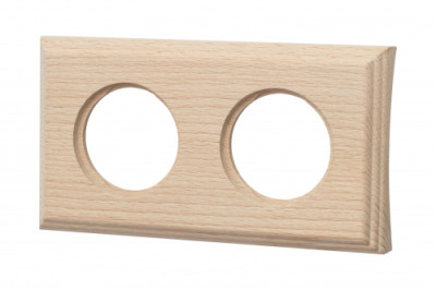 BIRONI Шедель Бук Натурэль Рамка 2-ая на бревно 220мм (скрытый монтаж), BF4C22-620-10