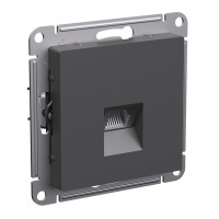 ATN001486 - ATLASDESIGN РОЗЕТКА компьютерная RJ45 кат. 6A, механизм, БАЗАЛЬТ, Systeme Electric