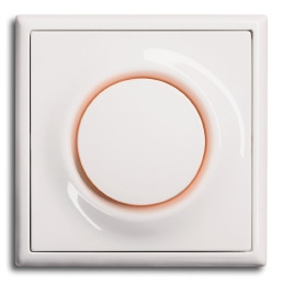 ABB Выключатель 1-клавишный, вставка - белый, рамка - белый, серия Impus