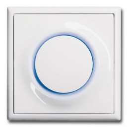 ABB Выключатель 1-клавишный, вставка - белый, рамка - белый, серия Impus