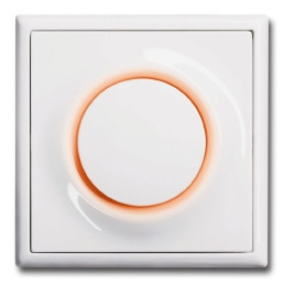 ABB Выключатель 1-клавишный, вставка - белый, рамка - белый, серия Impus