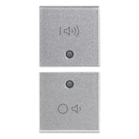 Vimar Две клавиши 1М для автоматизации, с регулировкой громкости,серебро, 14751.4.SL
