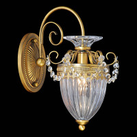 Arte Lamp SCHELENBERG, Бра, цвет арматуры - МАТОВАЯ ЛАТУНЬ, цвет плафона/декора - ПРОЗРАЧНЫЙ, 1х40W E14, A4410AP-1SR