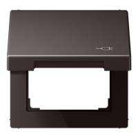 Рамка с подпружиненной крышкой для механизмов 50*50, с символом "Вилка", AL2990KLSOCD Рамка с подпружиненной крышкой для механизмов 50*50, с символом "Вилка", AL2990KLSOCD