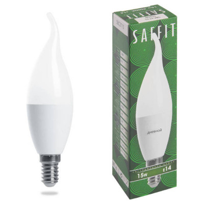 Лампа светодиодная, 15W 230V E14 6400K на ветру C37T, SBC3715, Feron 55208