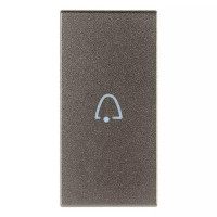 Vimar Клавиша для осевых устройств на 1 модуль символом "звонок", Metal, 19131.C.M Vimar Клавиша для осевых устройств на 1 модуль символом "звонок", Metal, 19131.C.M