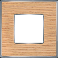 FD01311OCB Fede Vintage Wood Рамка 1-ная, Oak-Bright Chrome