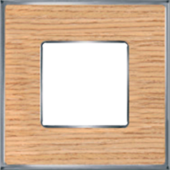 FD01311OCB Fede Vintage Wood Рамка 1-ная, Oak-Bright Chrome