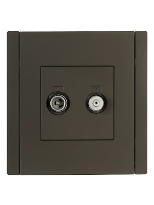 FORTE&PIANO Роз. двойная TV+SAT FP338 сер. IEK, FP-AF20-O-K03