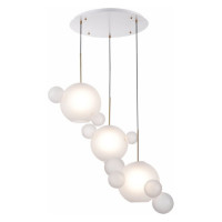 ST LUCE SL1133.503.03 Светильник подвесной ST-Luce Белый,Латунь/Белый E27 3*60W (из 4-х коробок)