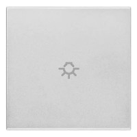 Vimar Клавиша для осевых устройств на 2 модуля символом "лампа", серебро матовое, 20132.L.N