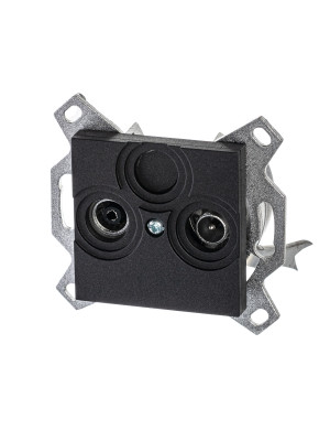 ABB EPJ Levit антрацит / дымчатый чёрный Розетка TV-R, оконечная, антрацит