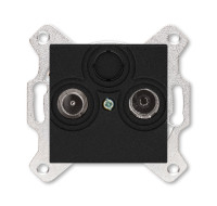 ABB EPJ Levit антрацит / дымчатый чёрный Розетка TV-R, оконечная, антрацит