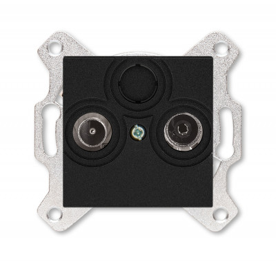 ABB EPJ Levit антрацит / дымчатый чёрный Розетка TV-R, оконечная, антрацит