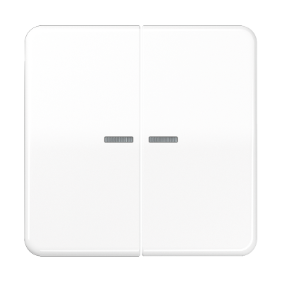 Клавиши для сдвоенных выключателей с подсветкой; белые, CD595KO5WW