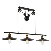 Evoluce SLE120503-03 Светильник подвесной Черный/Черный E27 3*60W