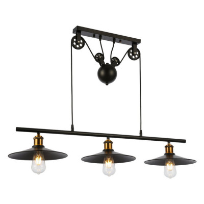 Evoluce SLE120503-03 Светильник подвесной Черный/Черный E27 3*60W