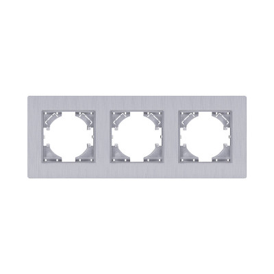 Рамка 3-постовая, серый Kollinger Eleganz Plex EP3GY