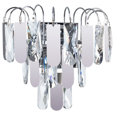 Arte Lamp VIVIEN, Бра, цвет арматуры - ХРОМ, цвет плафона/декора - ПРОЗРАЧНЫЙ, 2х60W E27, A2719AP-2CC