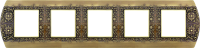 FD01425PB Fede San Remo Рамка 5-ная, Bright Patina