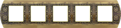 FD01425PB Fede San Remo Рамка 5-ная, Bright Patina