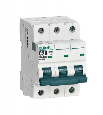DEKraft Автоматический выключатель ВА105-3P-020A-C