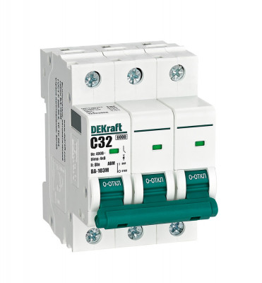 DEKraftАвт. выкл. без теплозащиты 3P 32А х-ка C 6кА ВА-103M