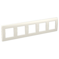 ДКС Рамка на 2+2+2+2+2 модуля (пятиместная), белая, RAL9010, 75015W