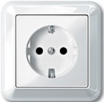 Розетка с з/к, без шторок, бел