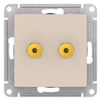 ATN000287 - ATLASDESIGN АУДИОРОЗЕТКА двойная, БЕЖЕВЫЙ, Systeme Electric