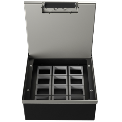 Donel Лючок в пол 24 мод. (12 мод. 45х45 мм.), металл, в уровень с напольным покрытием, DFB24MLVL