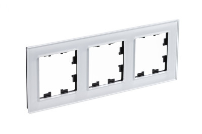 ATN320103 - ATLASDESIGN NATURE 3-постовая РАМКА, ОРГАНИЧЕСКОЕ СТЕКЛО БЕЛЫЙ, Systeme Electric