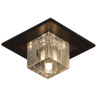 LUSSOLE NOTTE DI LUNA Потолочный светильник, цвет основания - хром, плафон - стекло (цвет - прозрачный), 1x40W G9, LSF-1307-01