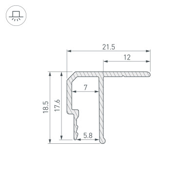 Профиль STRETCH-CEIL-TECH-2500 (Arlight, Алюминий), 039484