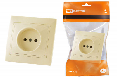 Розетка 2П 10А 250В сл. кость "Таймыр" TDM Electric, SQ1814-0111