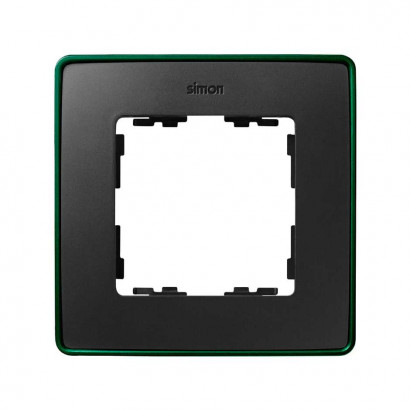 Simon 8201610-250 S82Detail Рамка 1-ная, зеленый - графит
