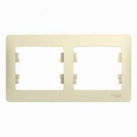 Glossa Рамка 2-ная, горизонтальная, беж. Glossa Рамка 2-ная, горизонтальная, беж.