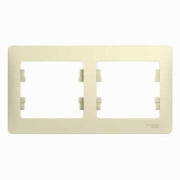 Glossa Рамка 2-ная, горизонтальная, беж.