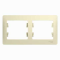 Glossa Рамка 2-ная, горизонтальная, беж.