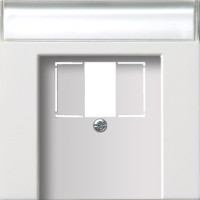 0876112 Gira Накладка телефонной розетки TAE+Стерео+USB с полем для надписи