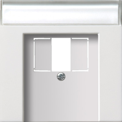 0876112 Gira Накладка телефонной розетки TAE+Стерео+USB с полем для надписи