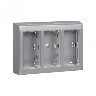 Simon Connect Алюминий Коробка Cima Pro в сборе для наружного монтажа на 3 Cima-модуля, SBC300-8