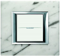 Выключатель 1-клавишный, вставка - белый, прямоугольная рамка Axolute - Мрамор Каррар Выключатель 1-клавишный, вставка - белый, прямоугольная рамка Axolute - Мрамор Каррар